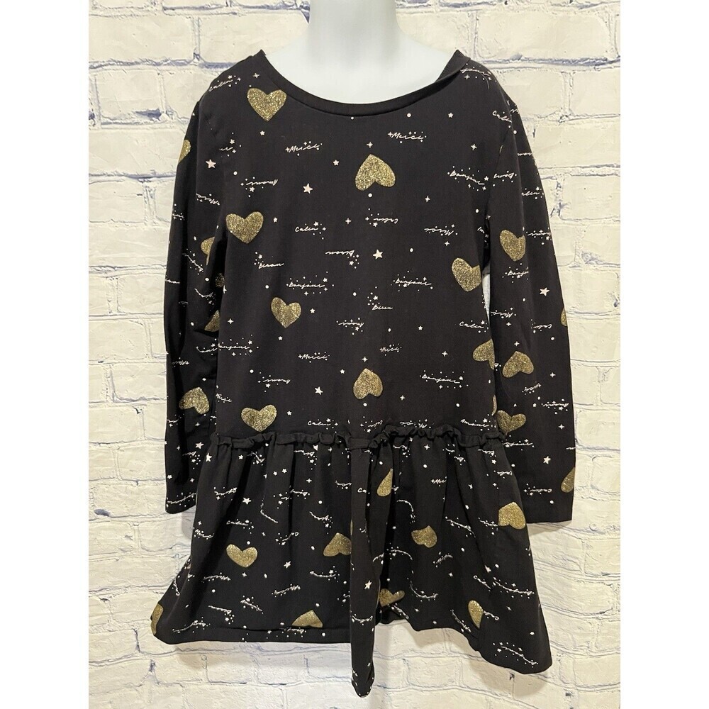 BCBGirls Cotton Spandex Love Dress Black And Gold Large 8/10